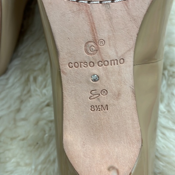 Corso Como Tan Nude Patent Leather Heels 8.5 - Picture 6 of 7